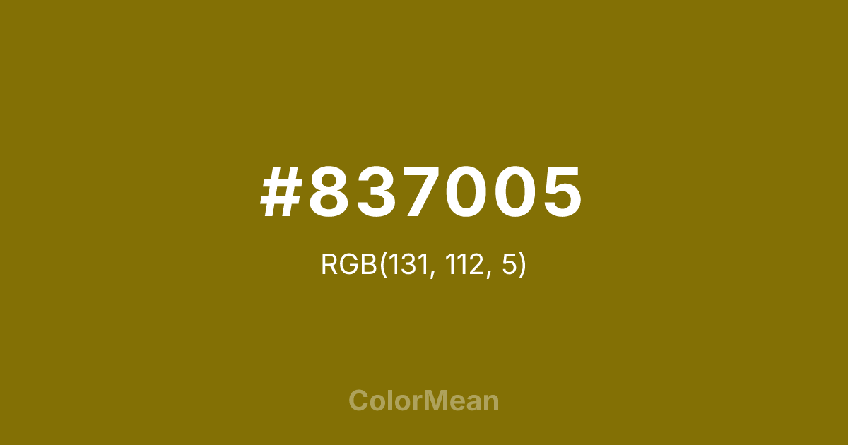 #837005 color swatch
