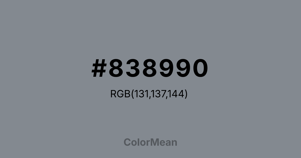 #838990 color swatch
