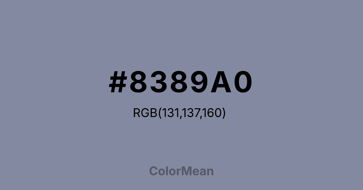 #8389A0 color swatch