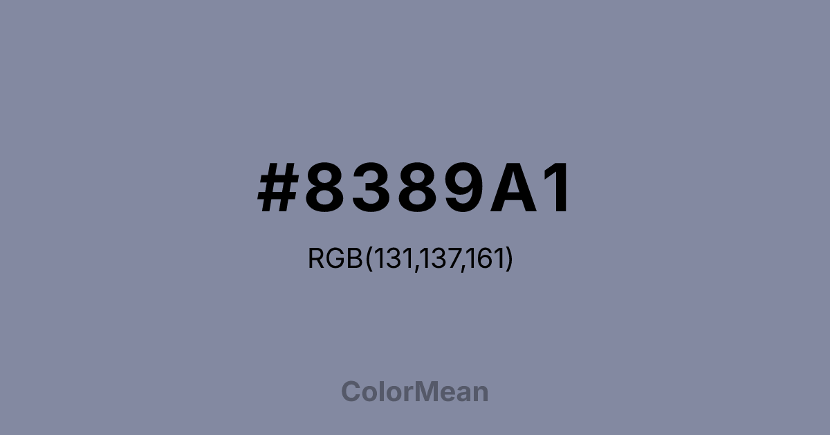 #8389A1 color swatch