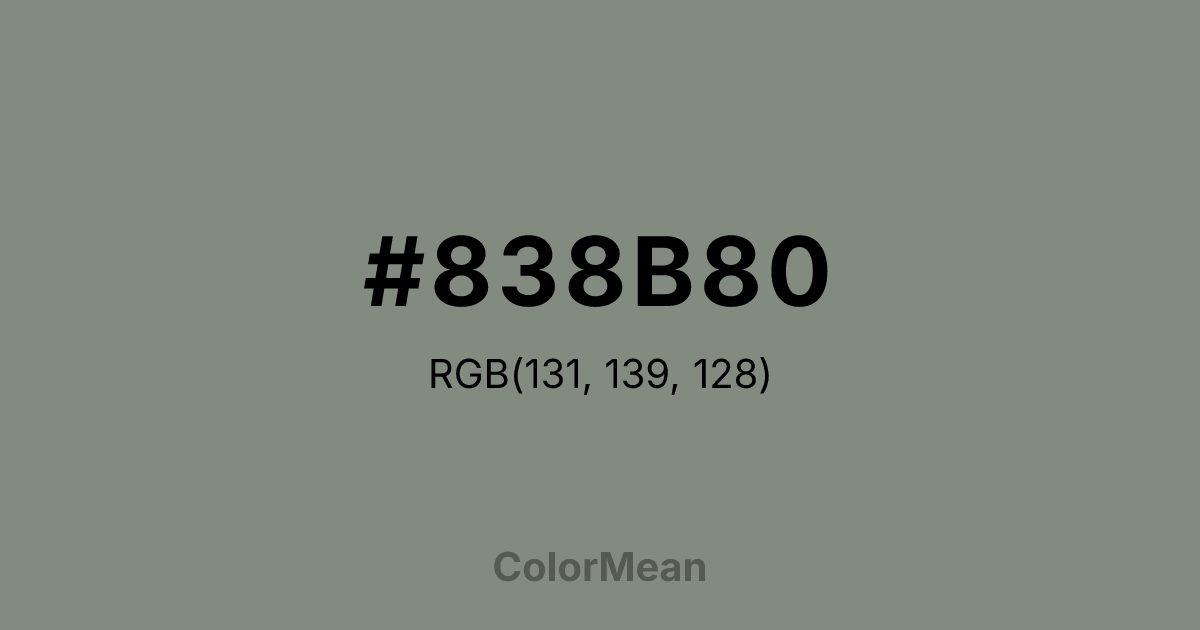 #838B80 color swatch
