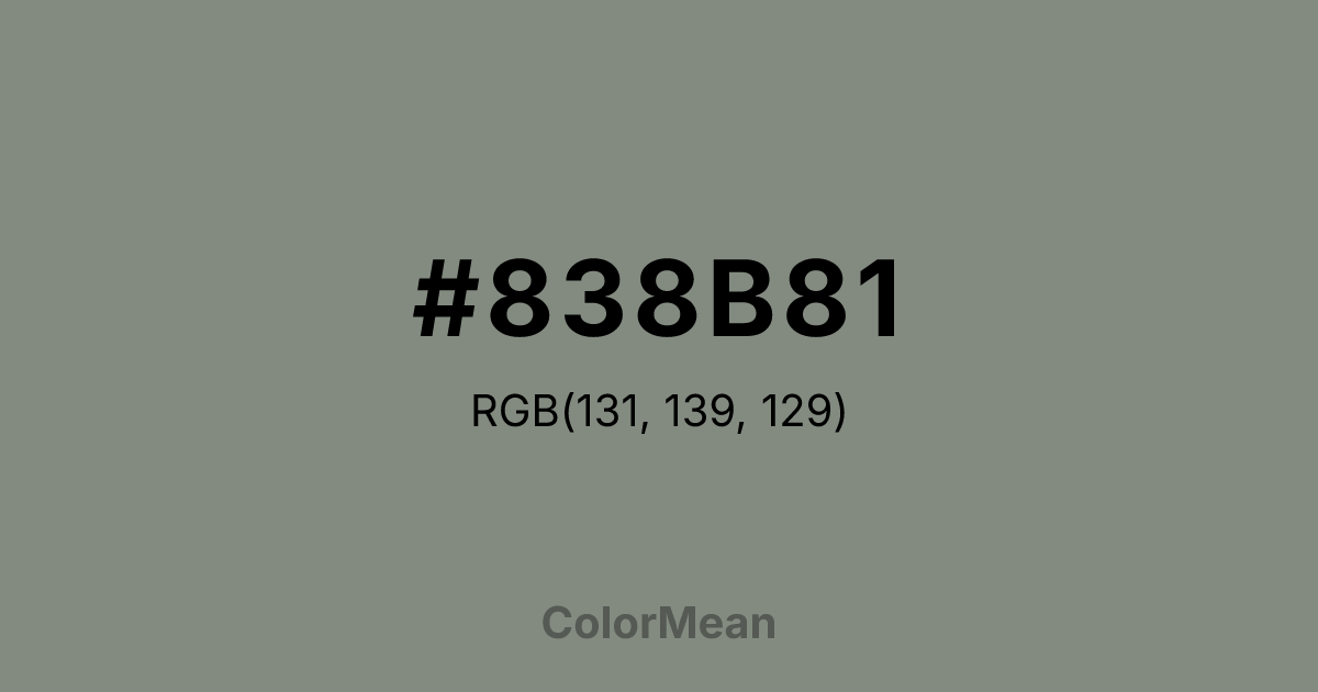 #838B81 color swatch