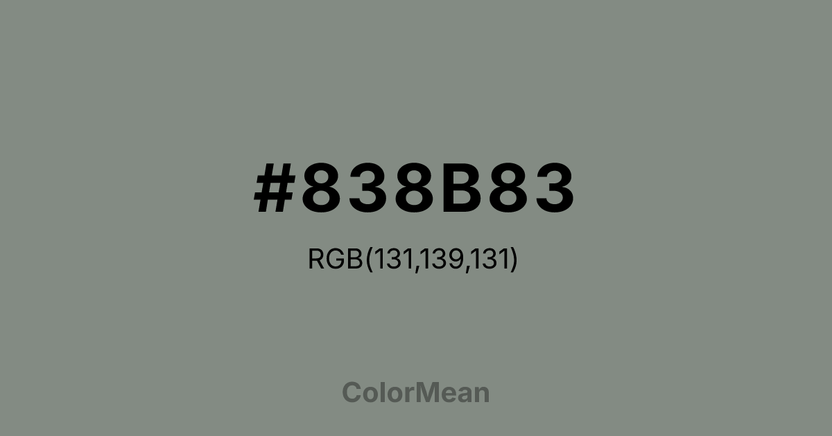 #838B83 color swatch