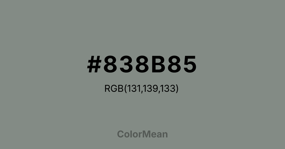 #838B85 color swatch