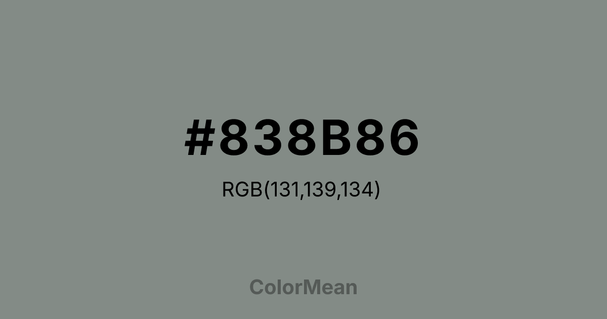 #838B86 color swatch