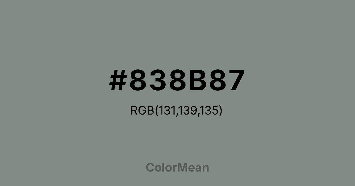 #838B87 color swatch
