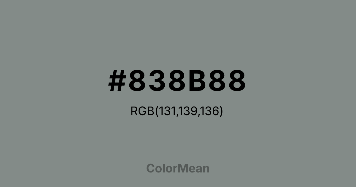 #838B88 color swatch