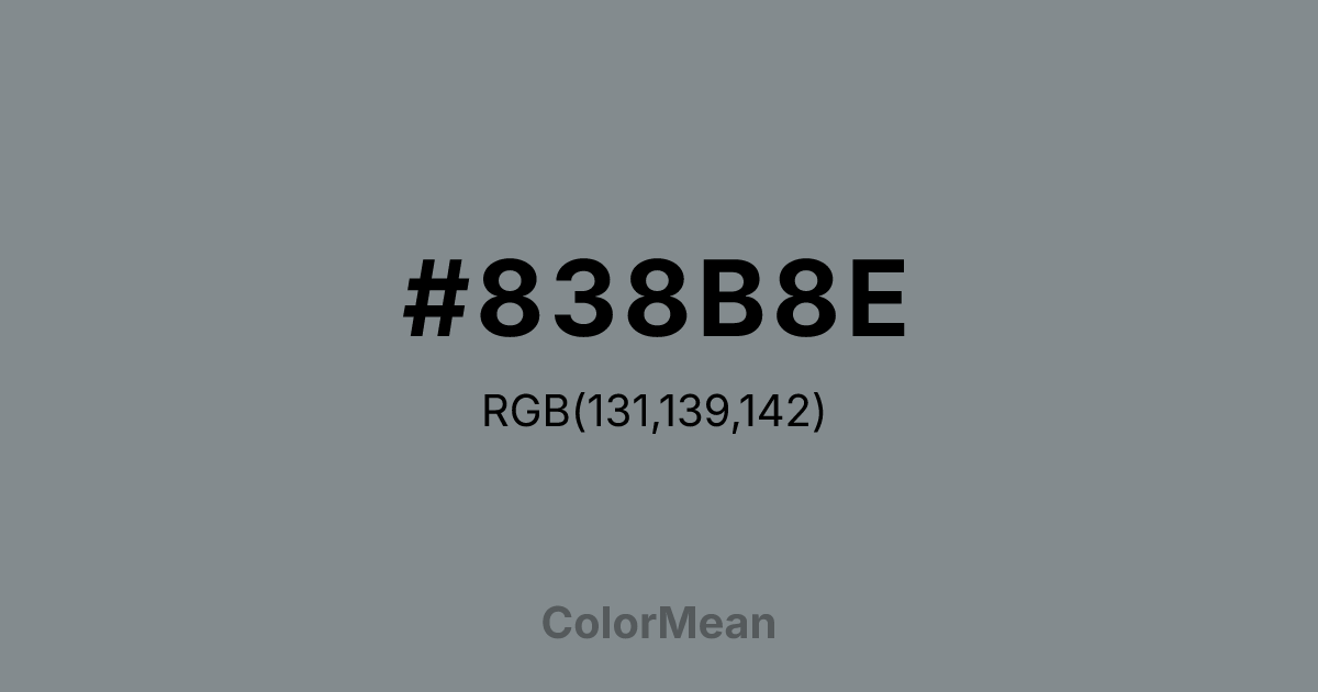 #838B8E color swatch
