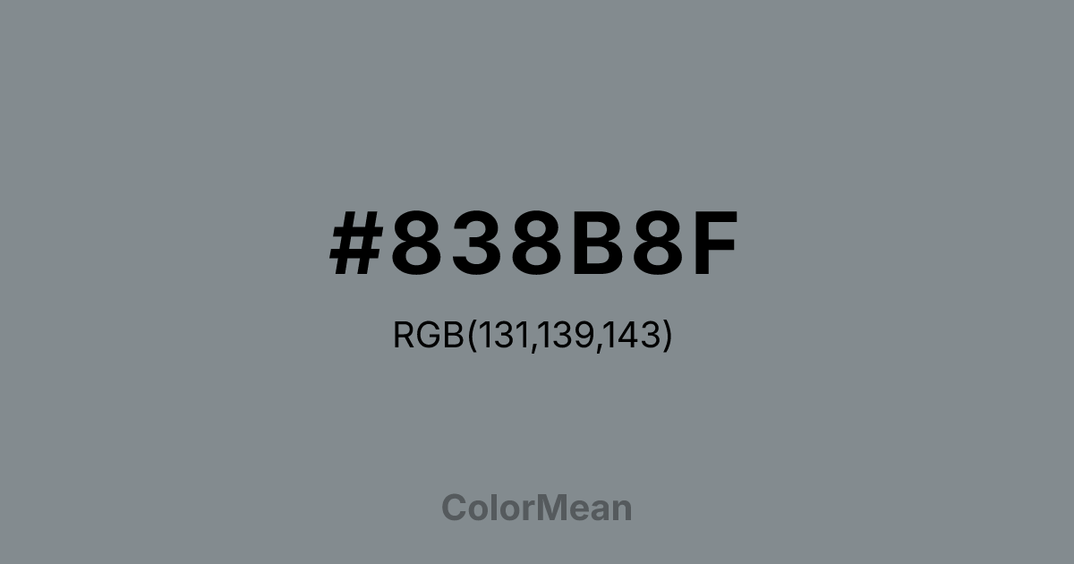 #838B8F color swatch
