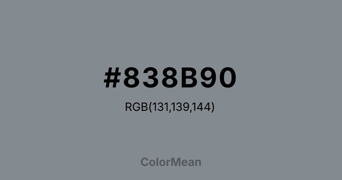 #838B90 color swatch