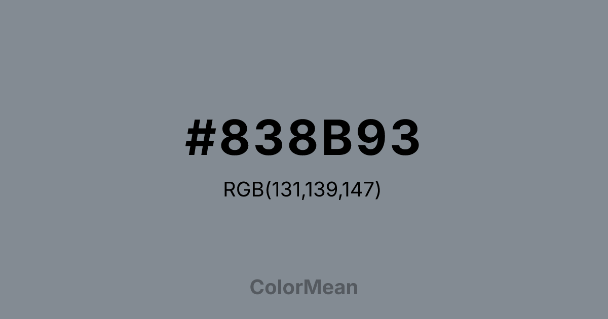 #838B93 color swatch