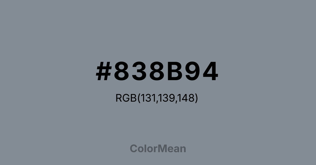 #838B94 color swatch