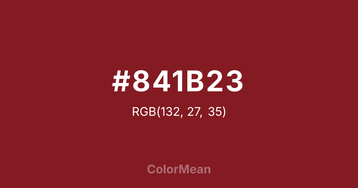 #841B23 color swatch