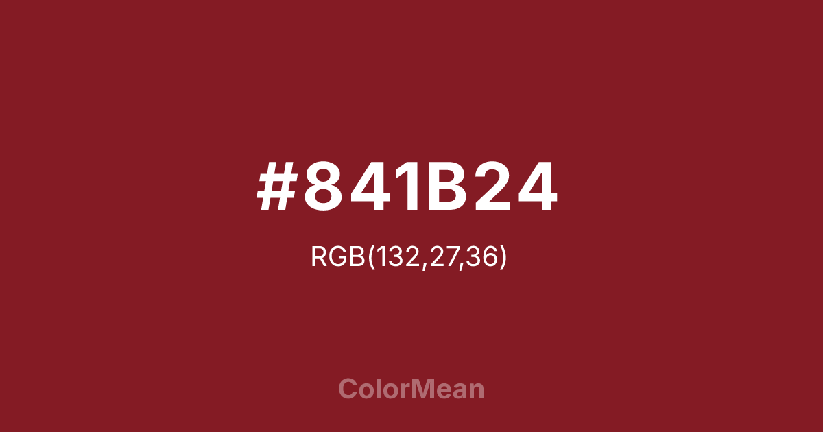 #841B24 color swatch