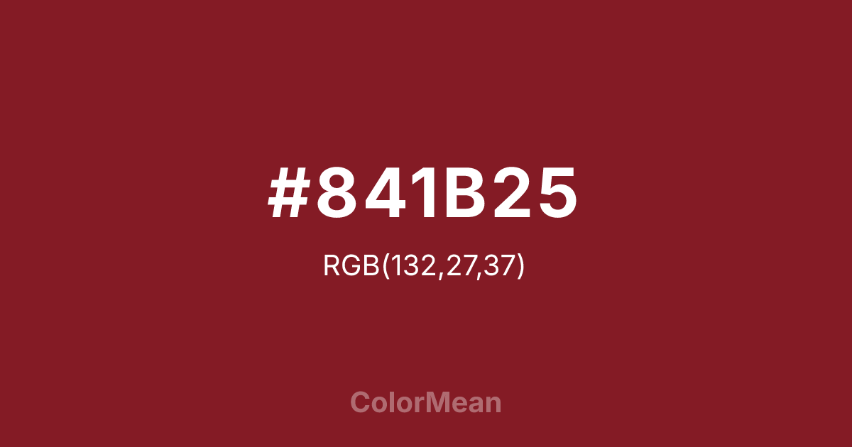 #841B25 color swatch