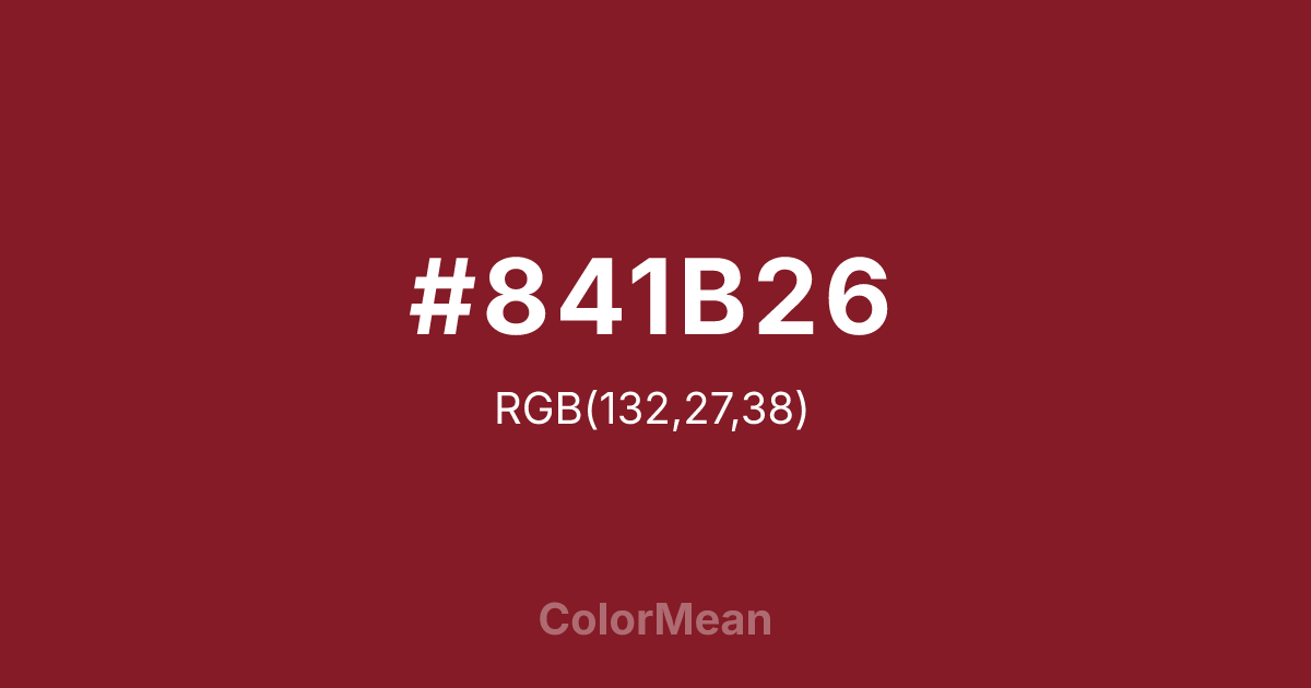 #841B26 color swatch