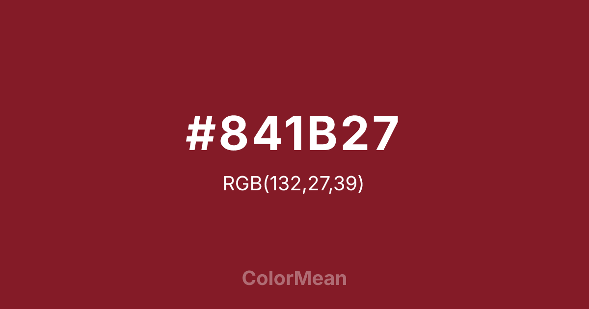 #841B27 color swatch
