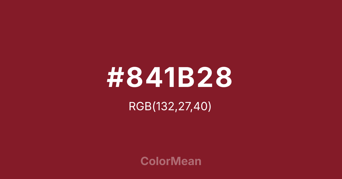 #841B28 color swatch
