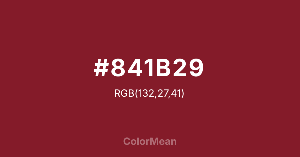 #841B29 color swatch