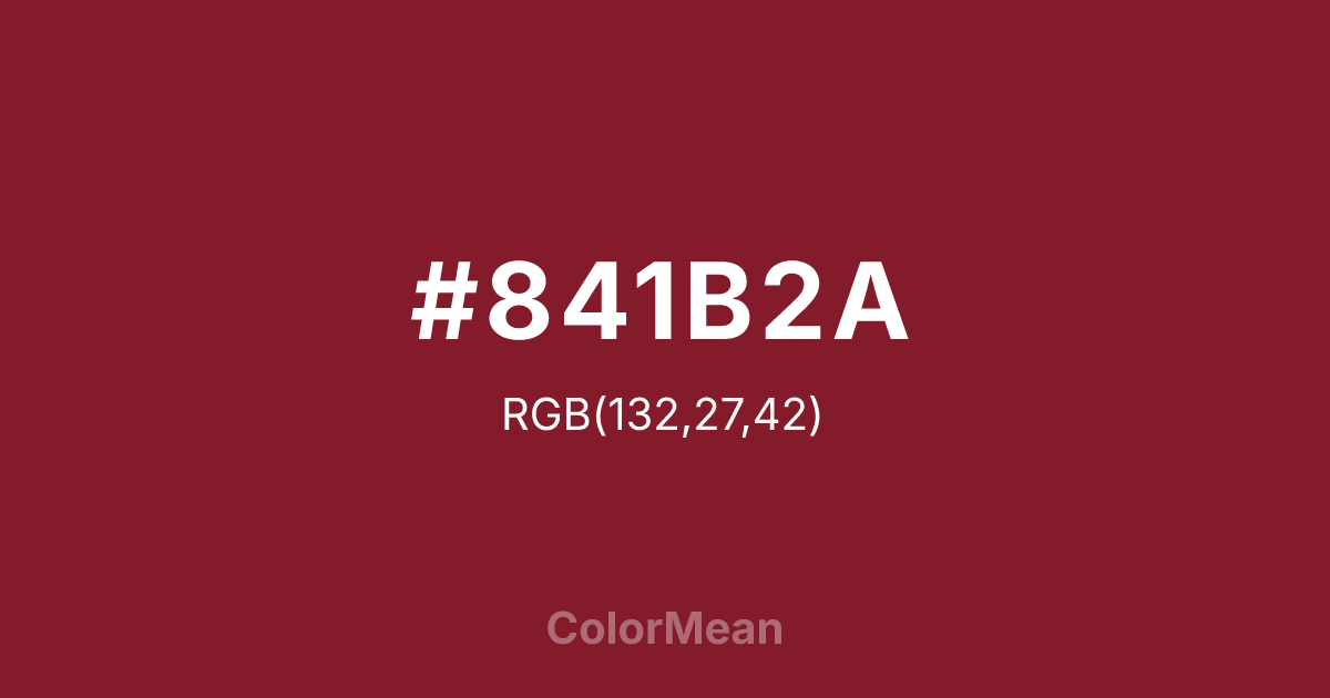 #841B2A color swatch