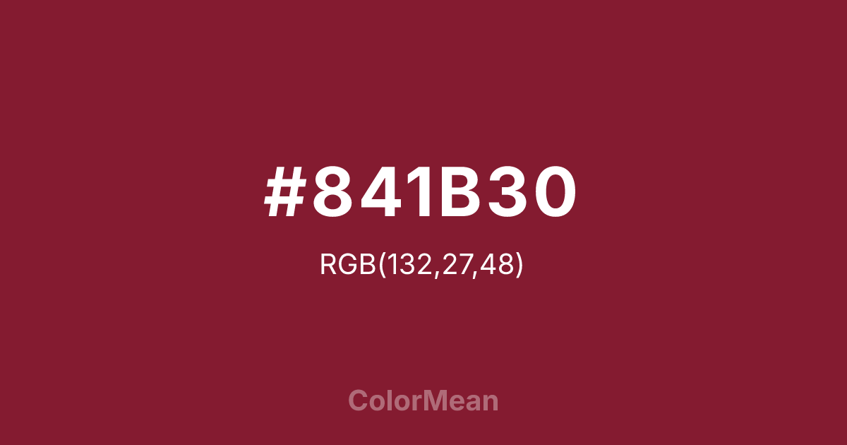 #841B30 color swatch