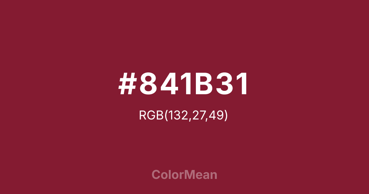 #841B31 color swatch
