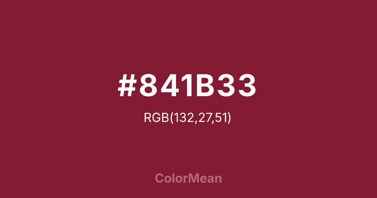 #841B33 color swatch