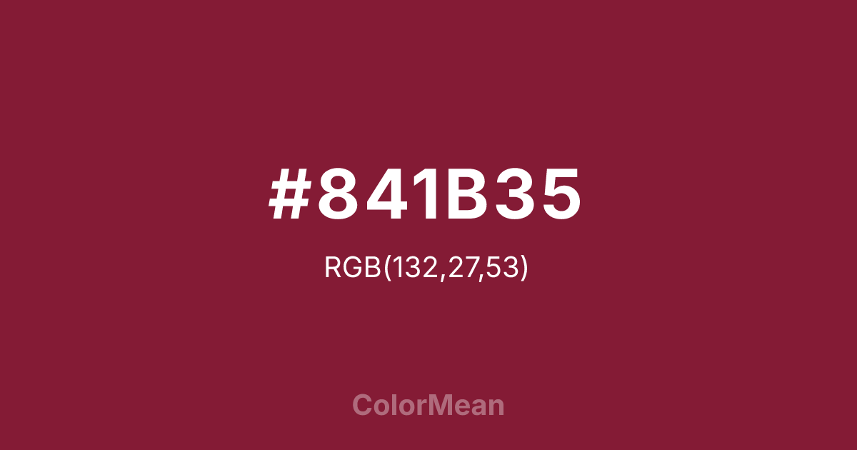 #841B35 color swatch