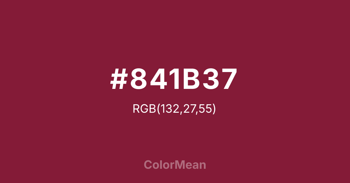 #841B37 color swatch