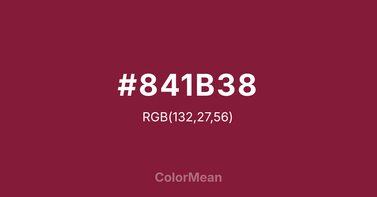#841B38 color swatch
