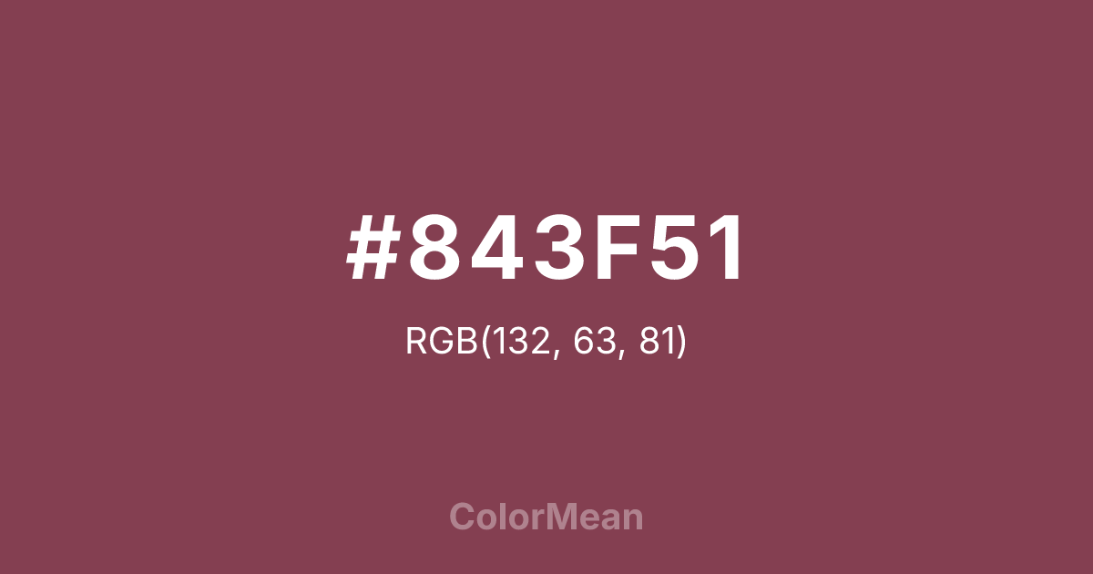 #843F51 color swatch