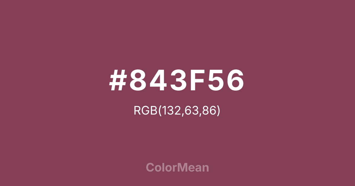 #843F56 color swatch