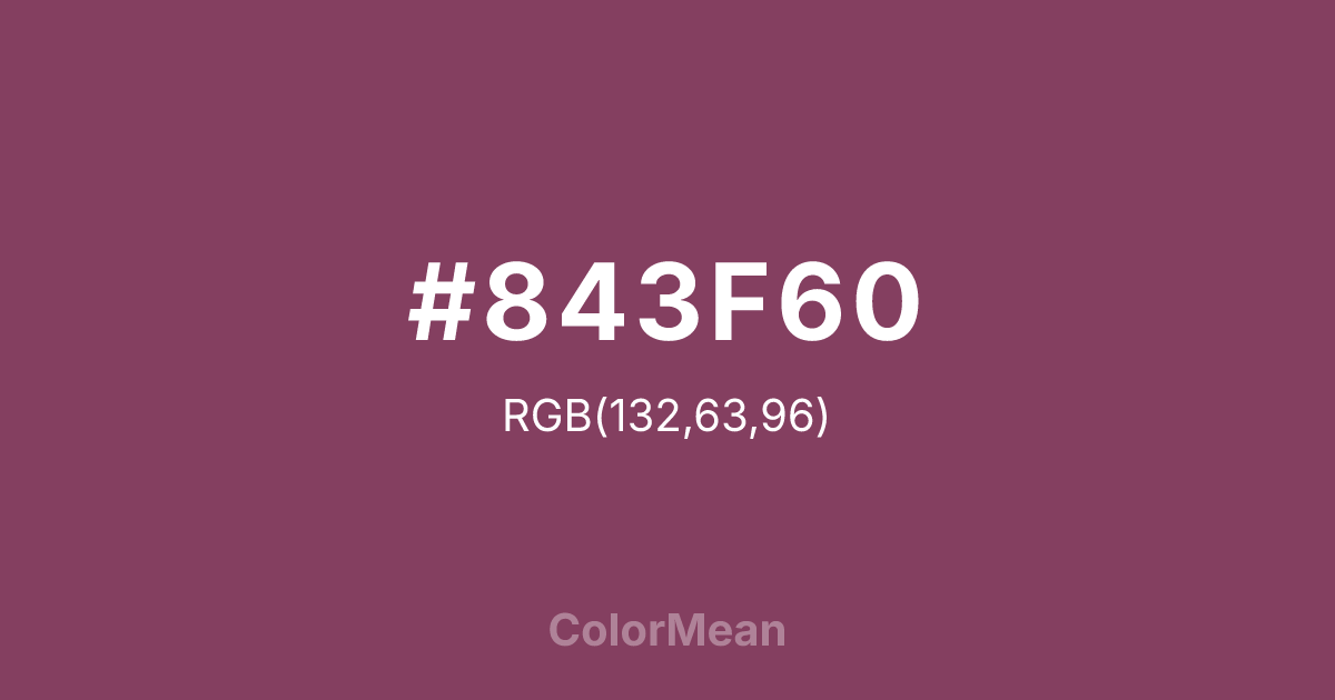 #843F60 color swatch