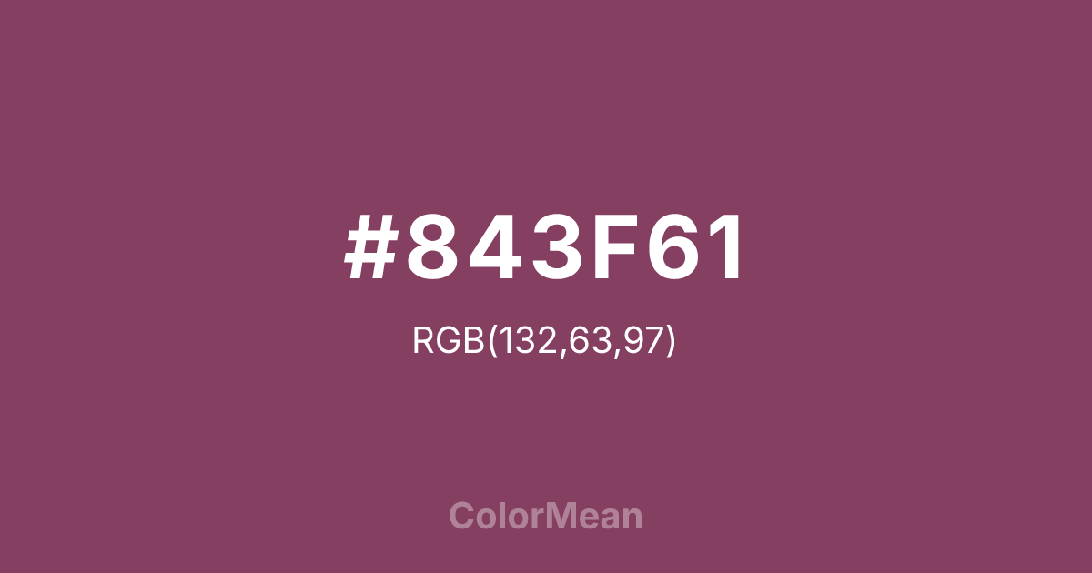 #843F61 color swatch