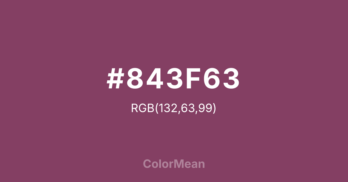 #843F63 color swatch