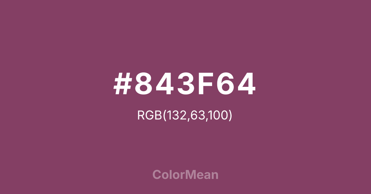 #843F64 color swatch