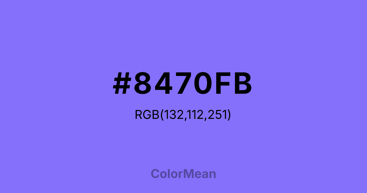 #8470FB color swatch