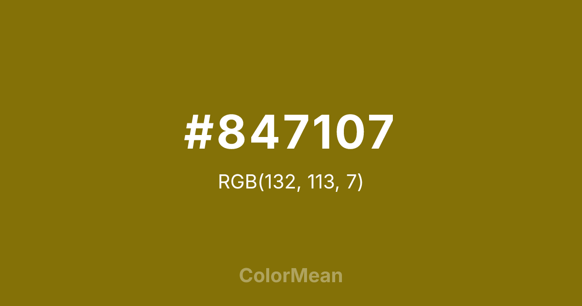 #847107 color swatch