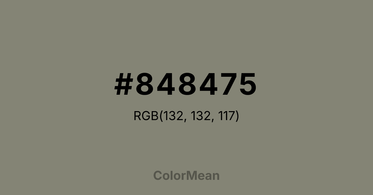 #848475 color swatch