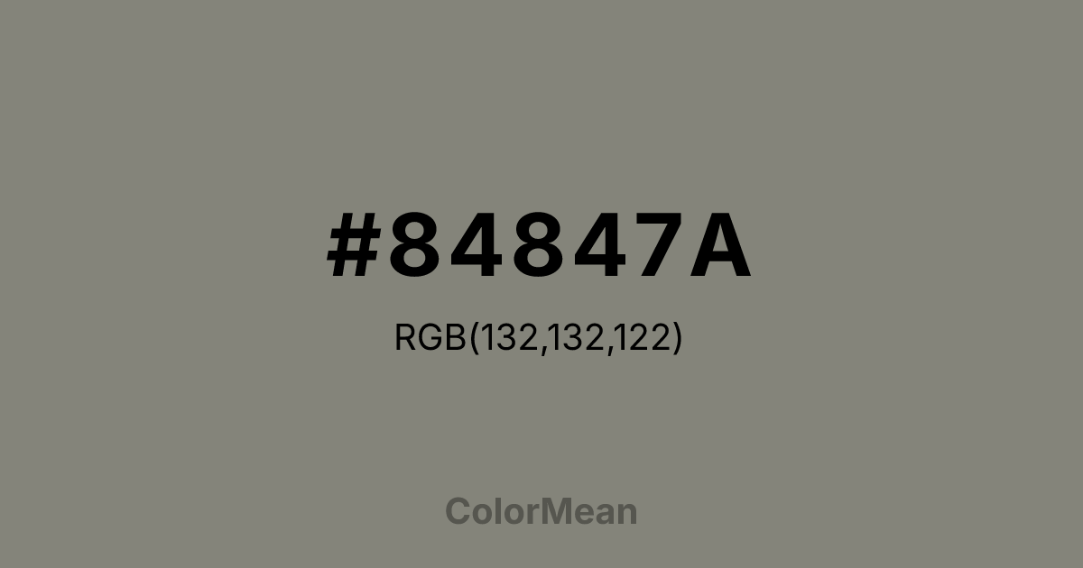 #84847A color swatch