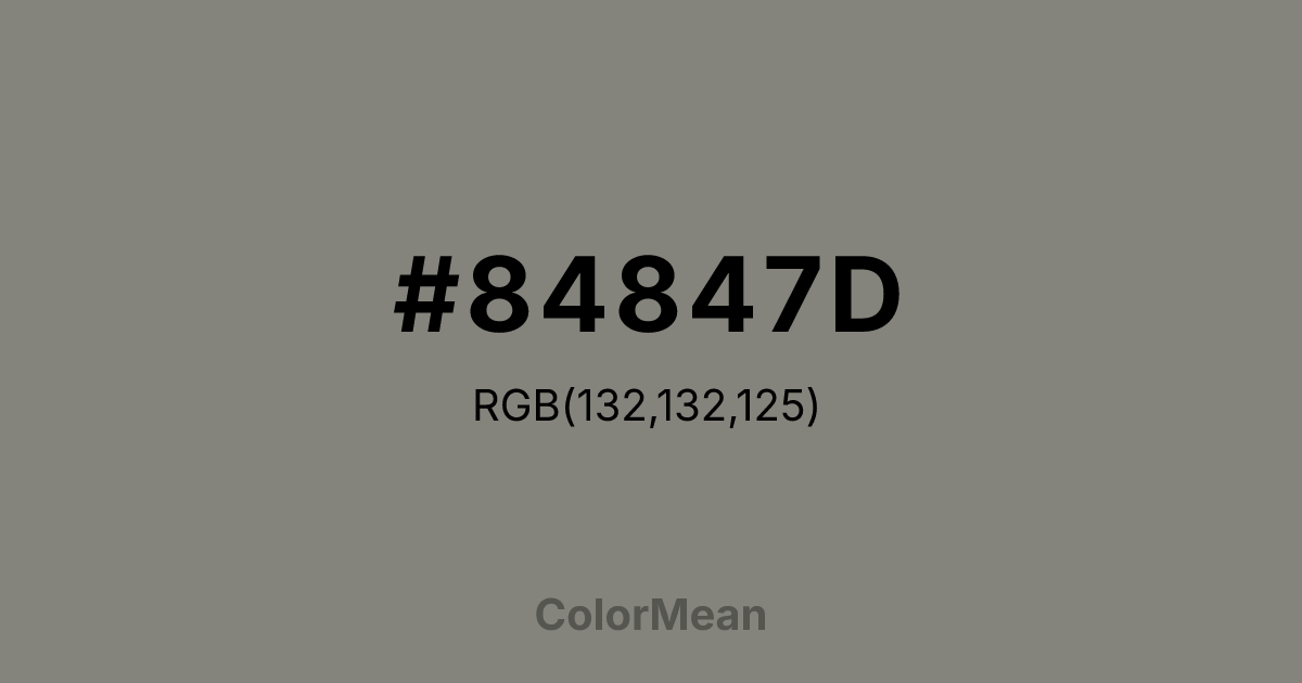 #84847D color swatch