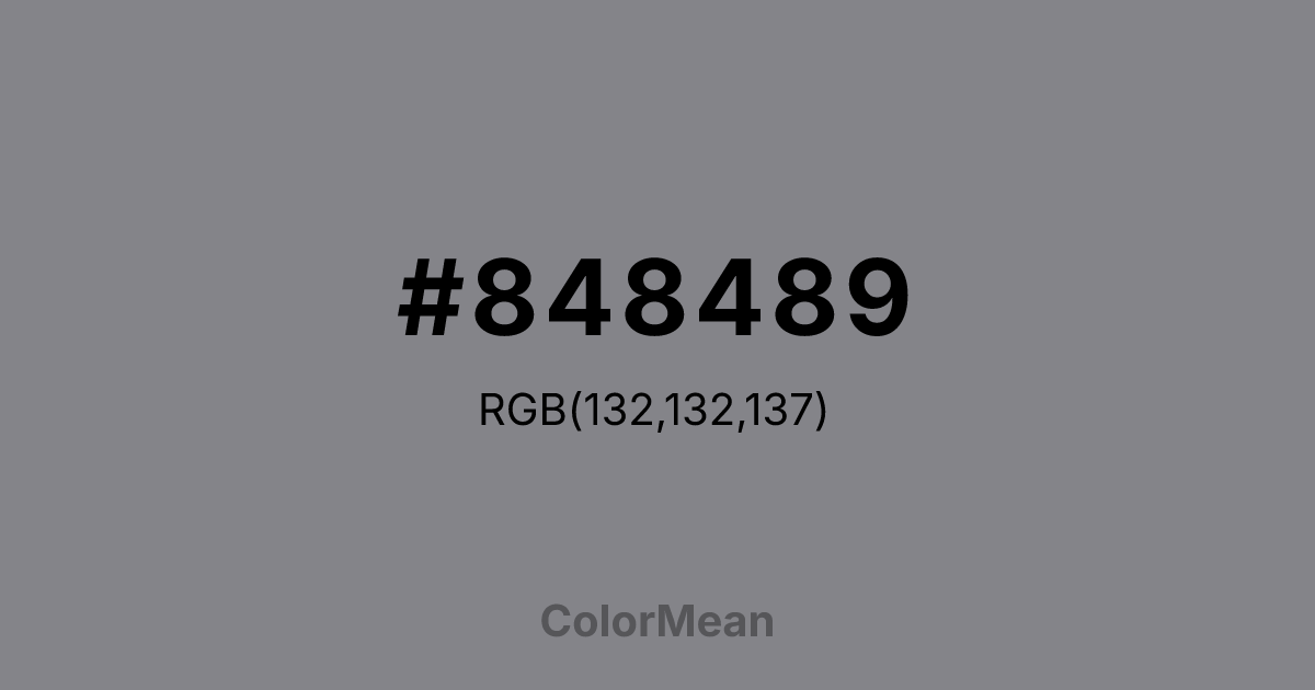 #848489 color swatch