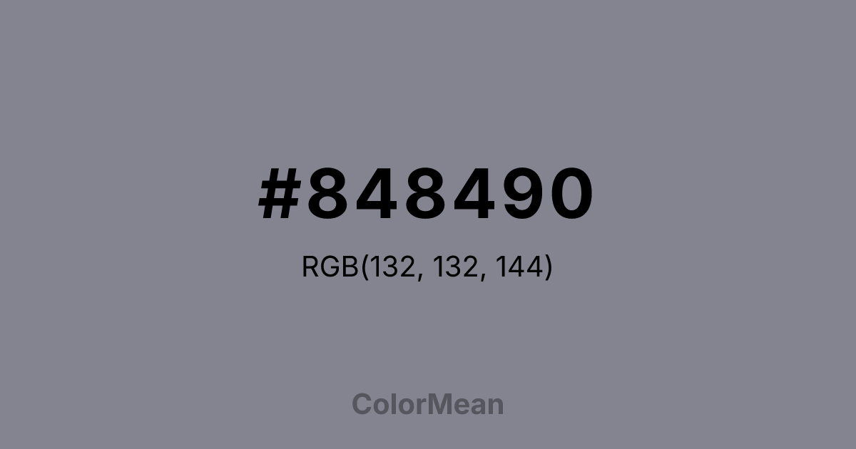 #848490 color swatch