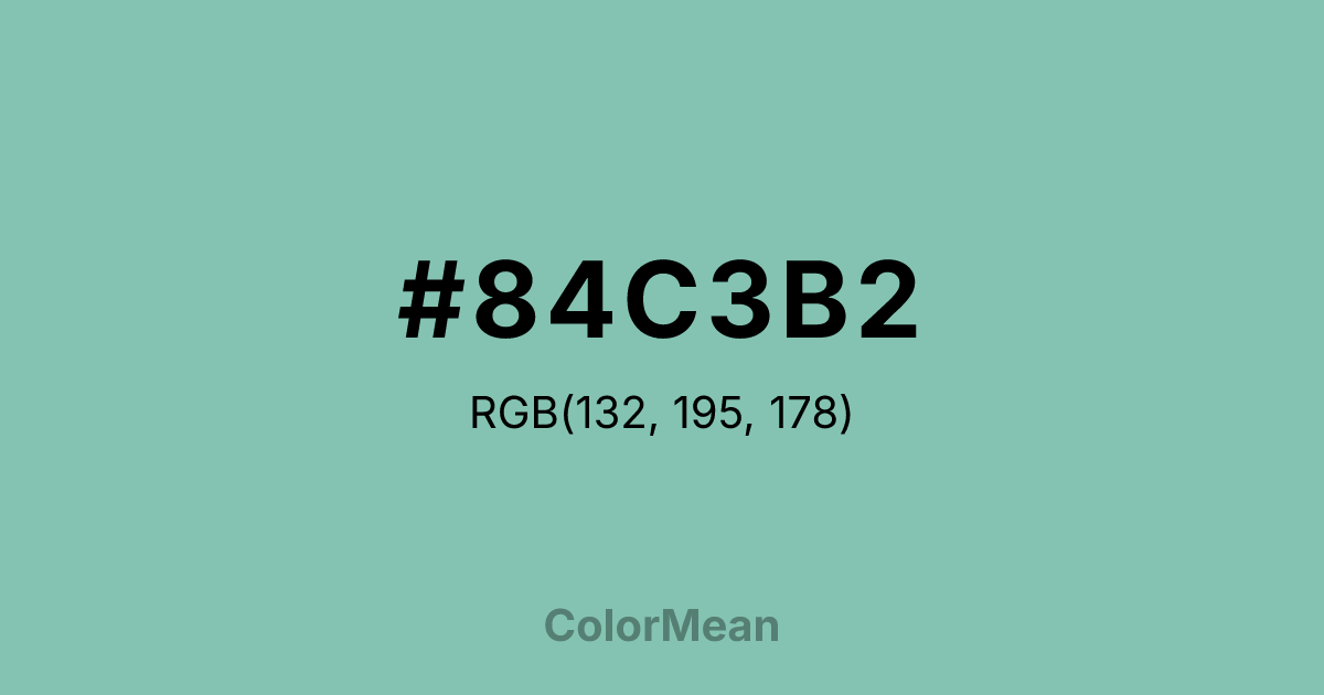 #84C3B2 color swatch