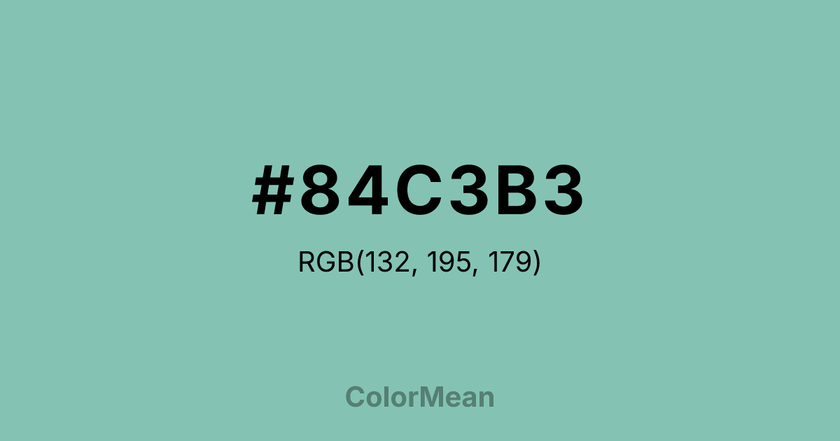 #84C3B3 color swatch