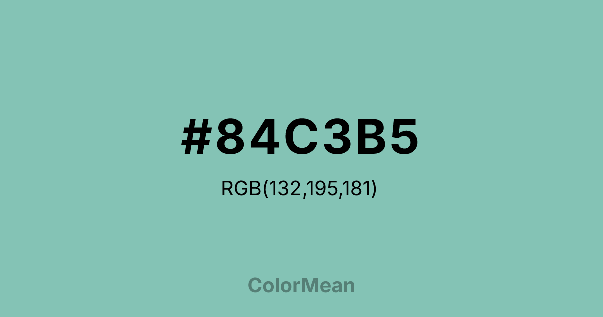 #84C3B5 color swatch