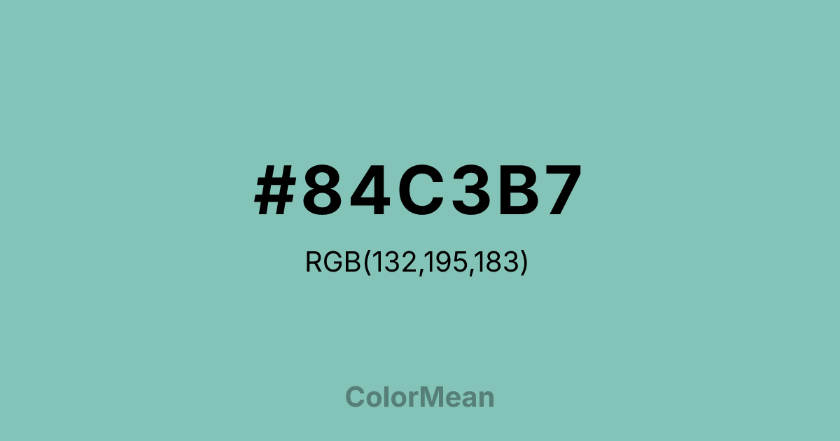 #84C3B7 color swatch