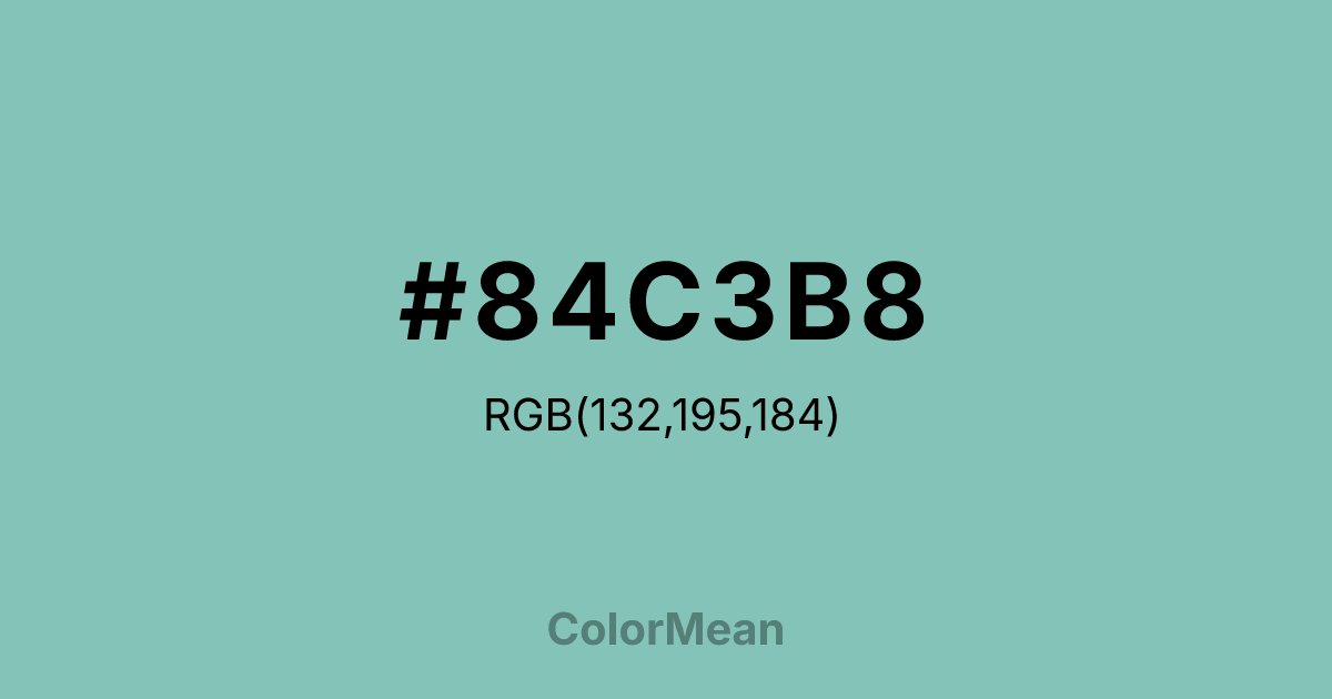#84C3B8 color swatch