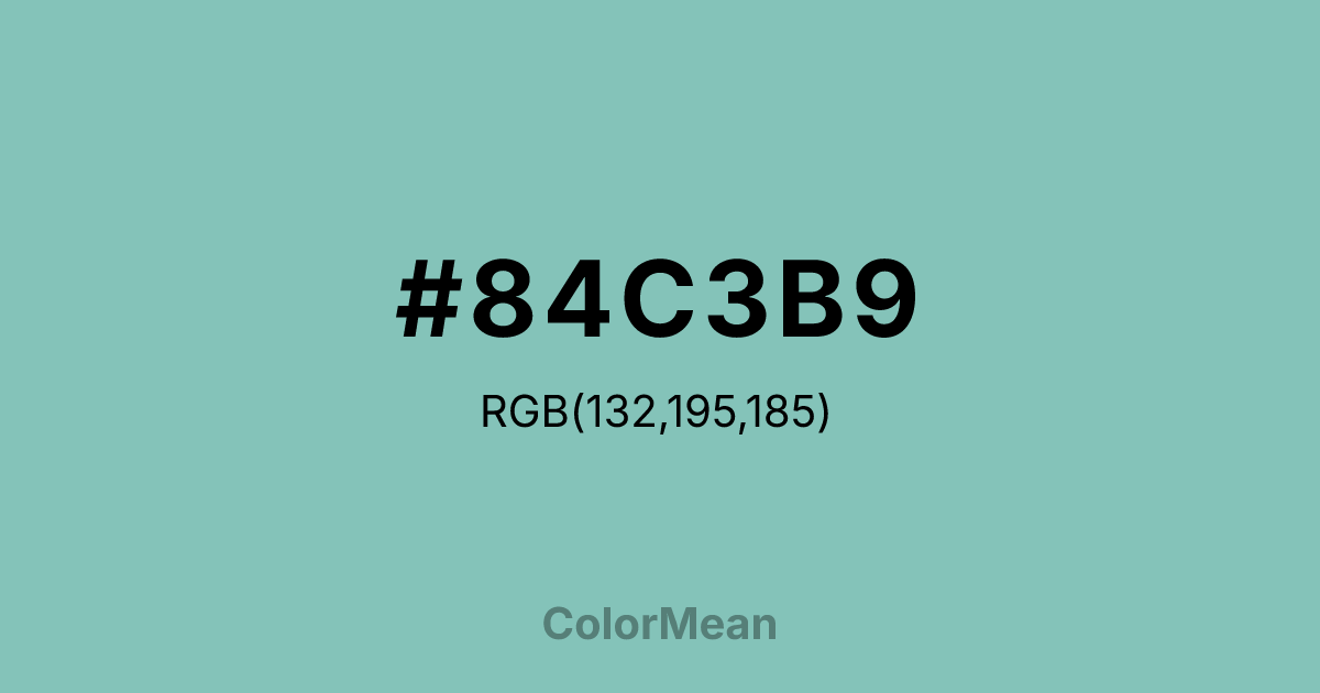 #84C3B9 color swatch