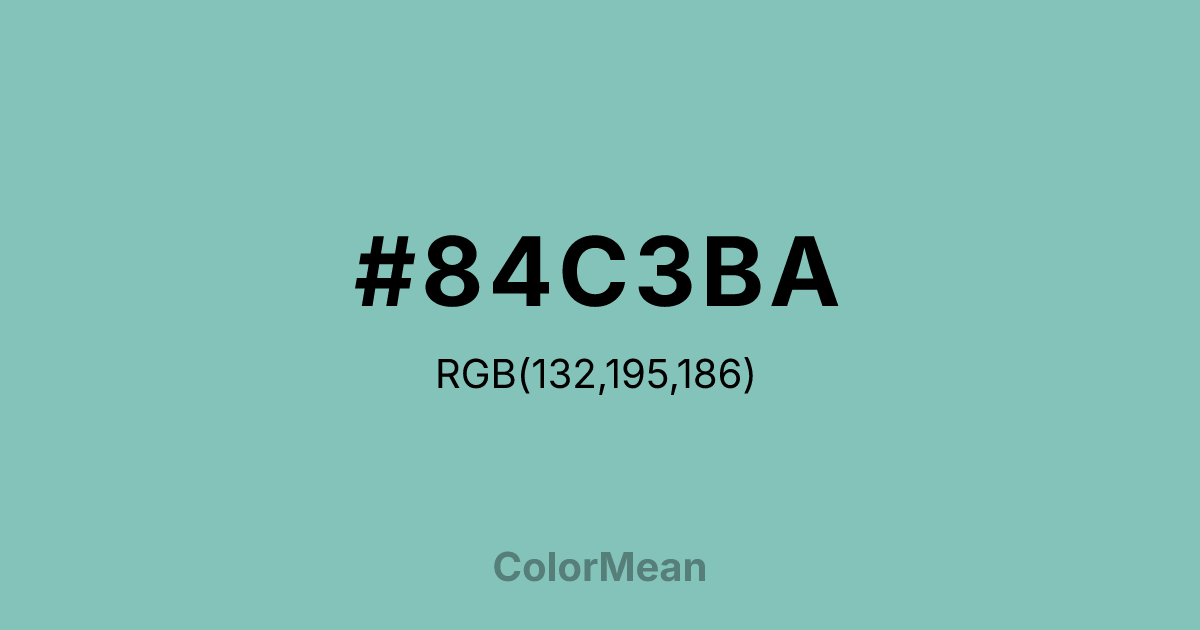 #84C3BA color swatch